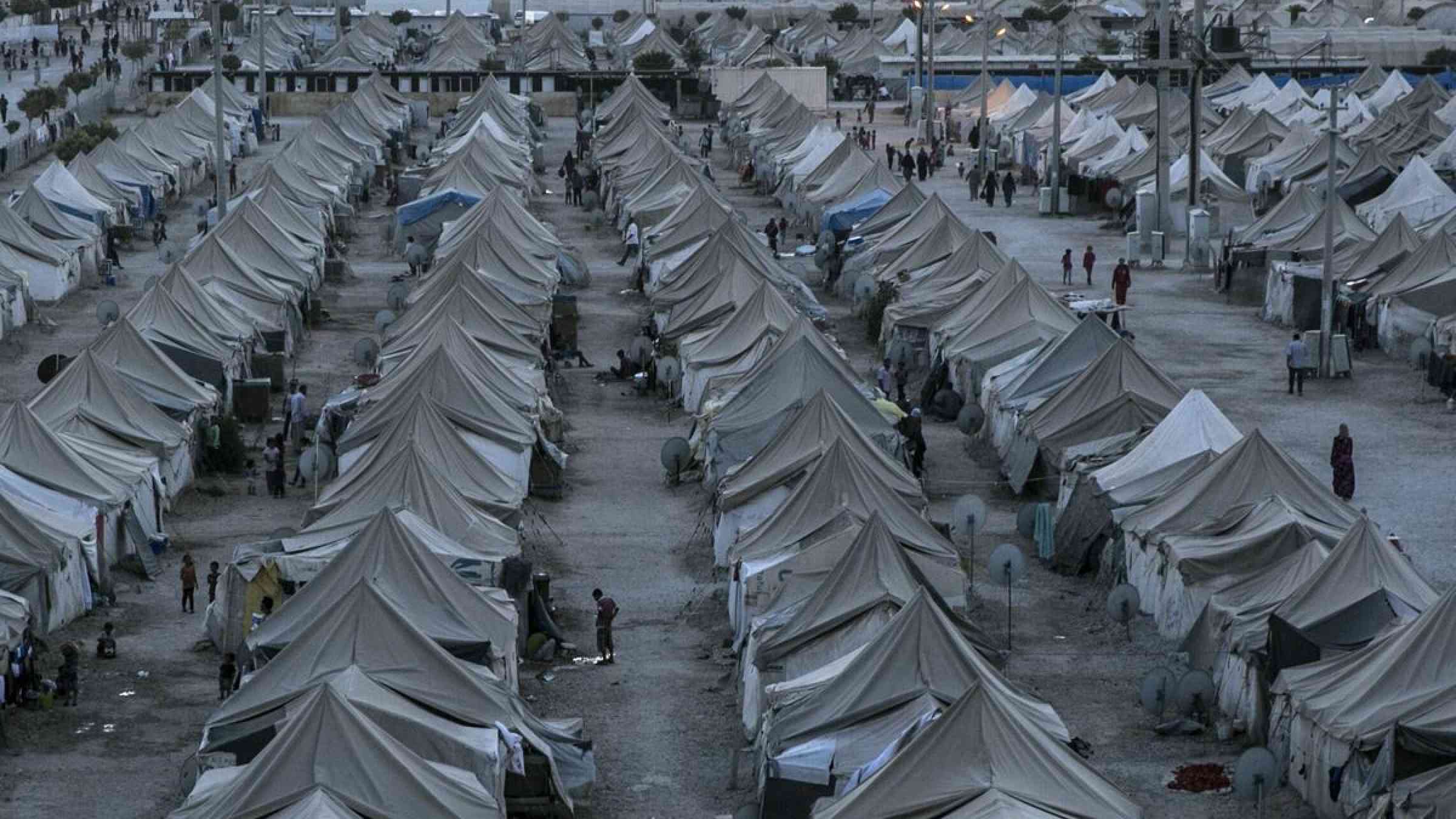 Aerial view of Akcakale Refugee Camp, Sanliurfa Türkiye