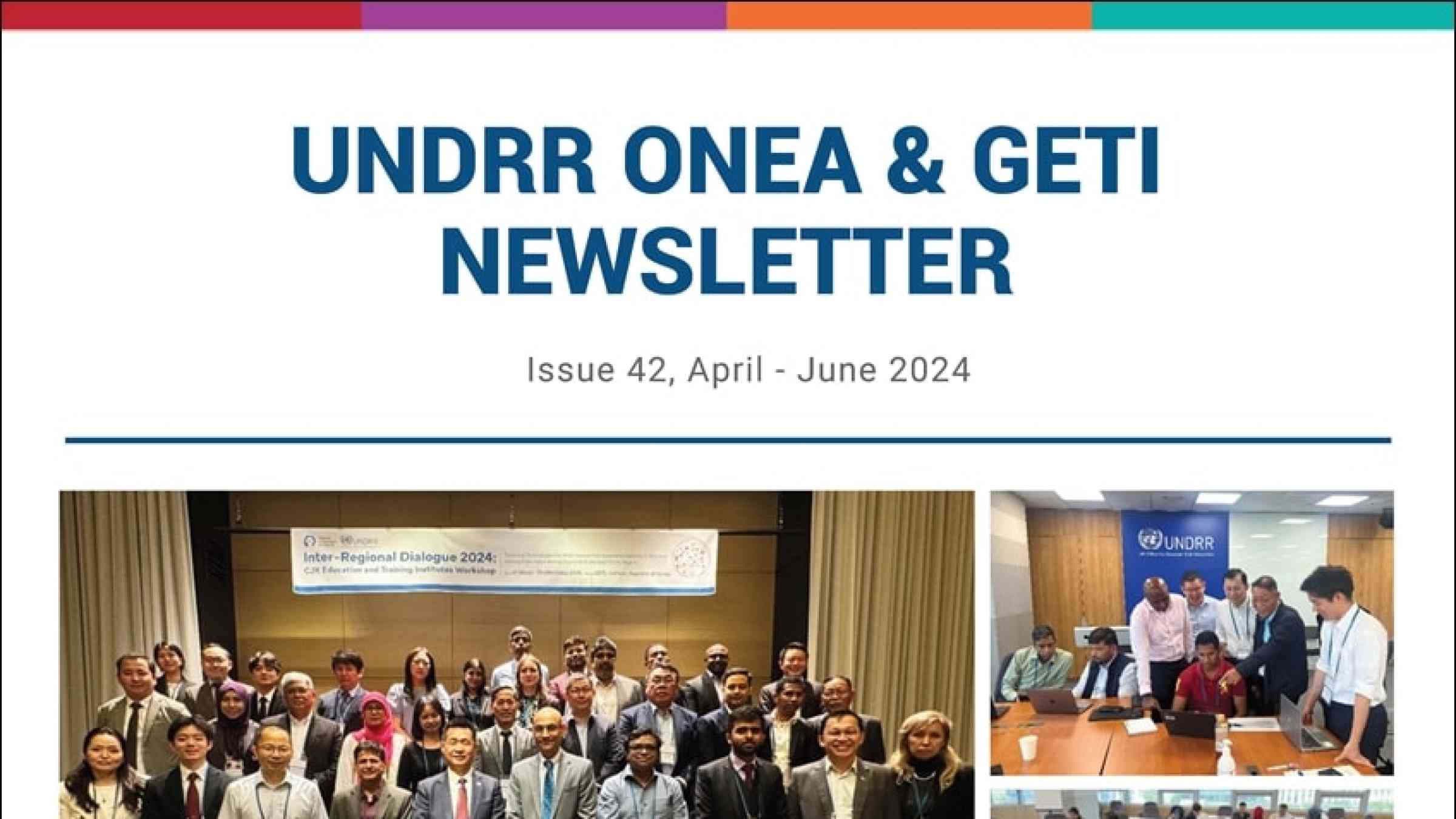 Cover of UNDRR ONEA & GETI Newsletter 42