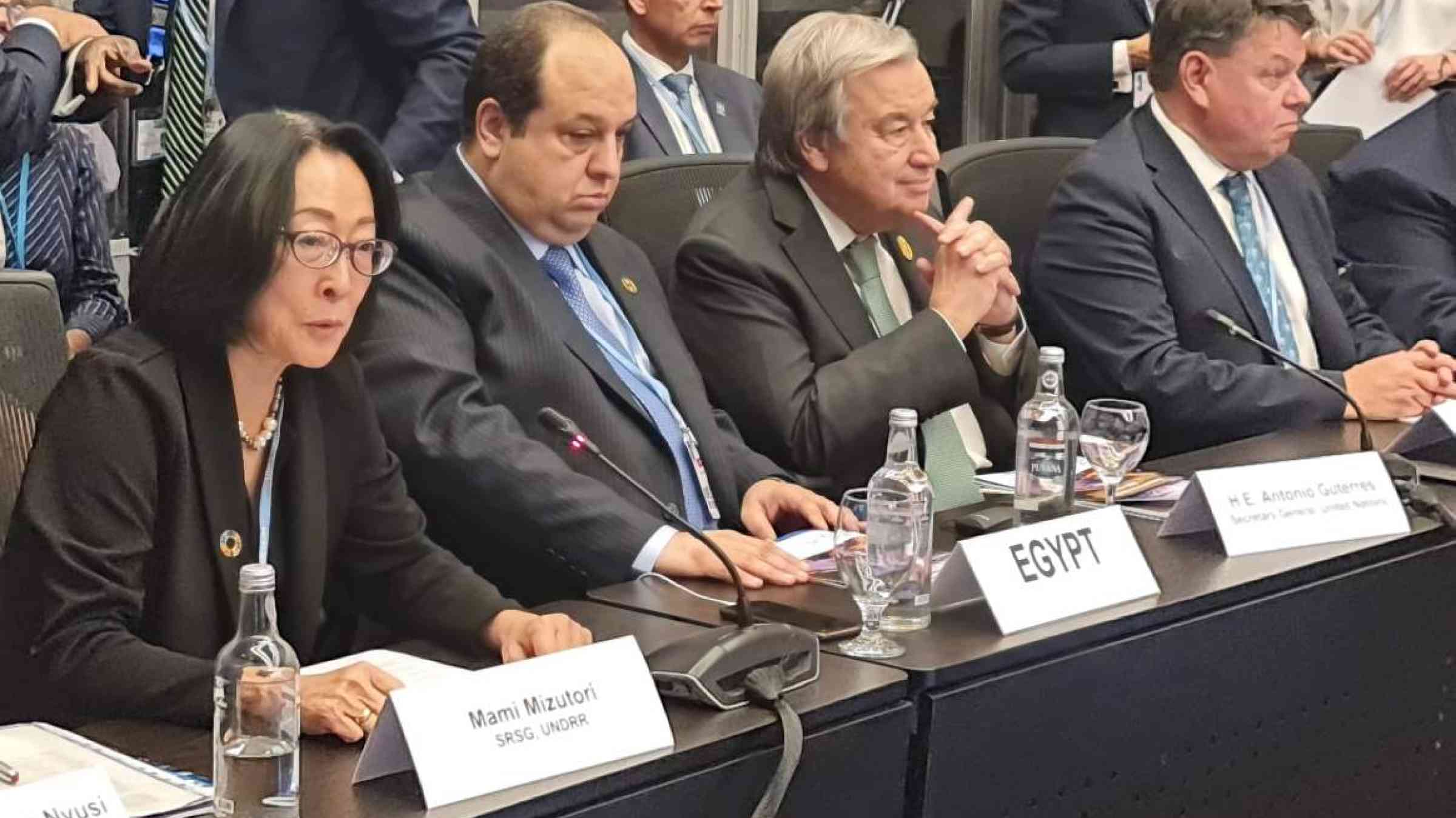 SRSG Mami Mizutori with UN SG Guterres at COP 27 